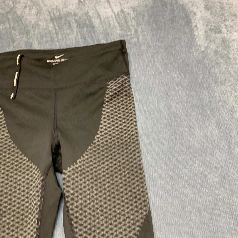 Nike Power Zonal Strength Compression Tights Womens Small Gray Training Workout